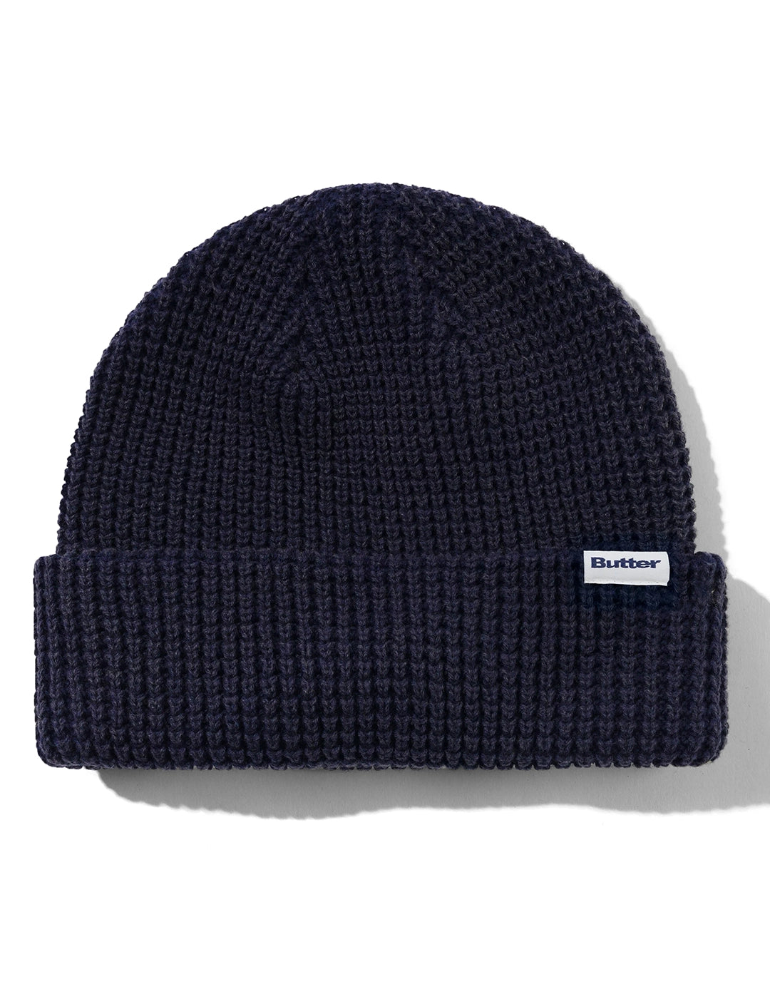 Distressed Waffle Knit Beanie - Washed Navy by Butter Goods