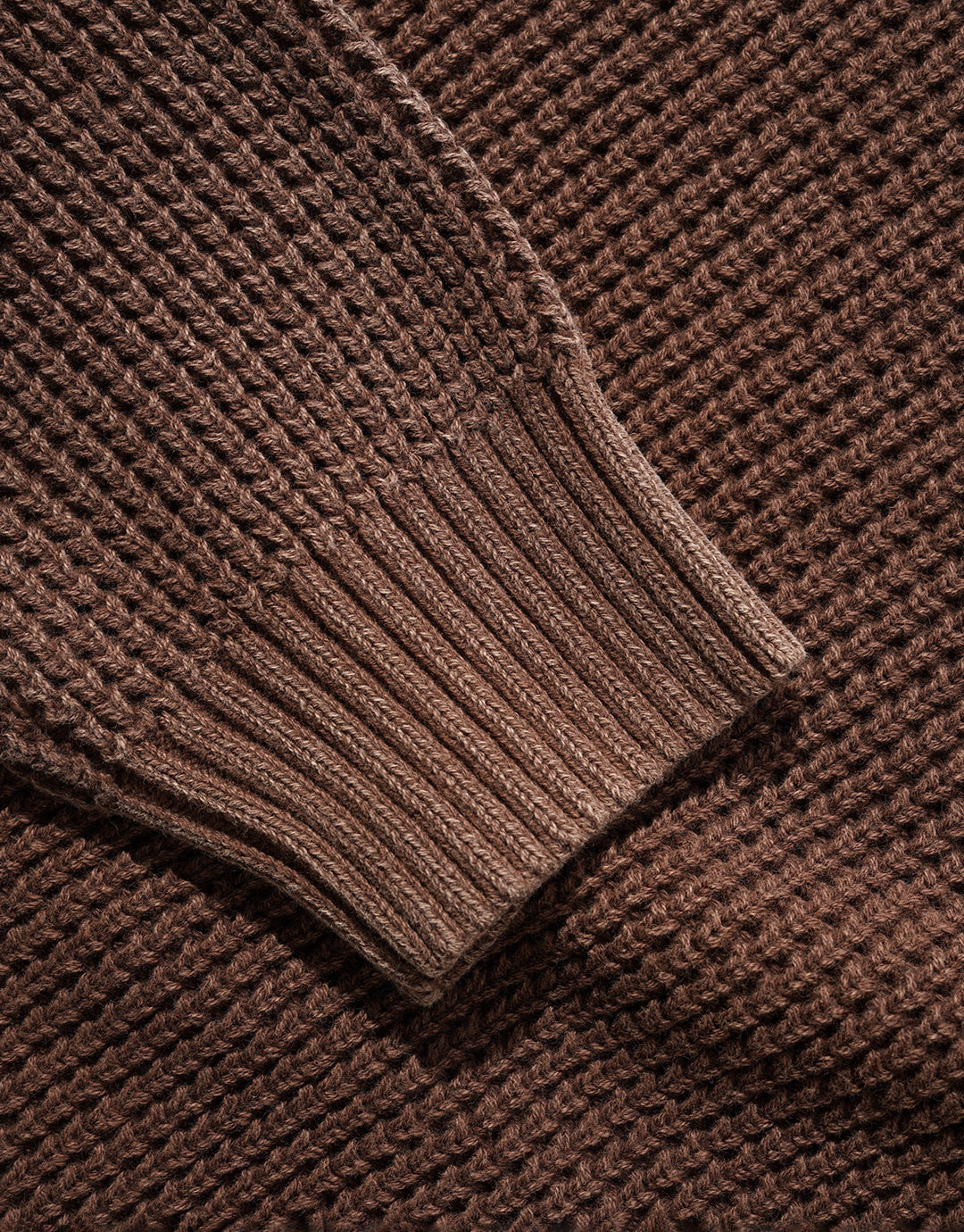 Distressed Waffle Knit Sweater - Washed Bark by Butter Goods - view 3