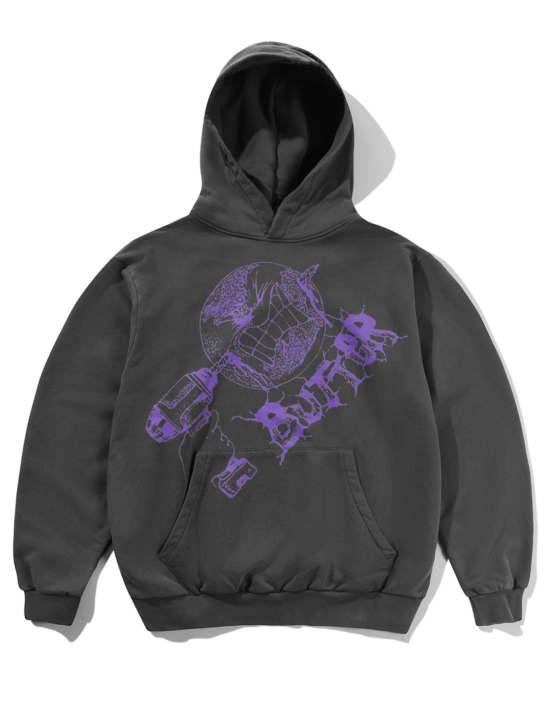 Drill Pullover Hoodie - Washed Dark Grey by Butter Goods