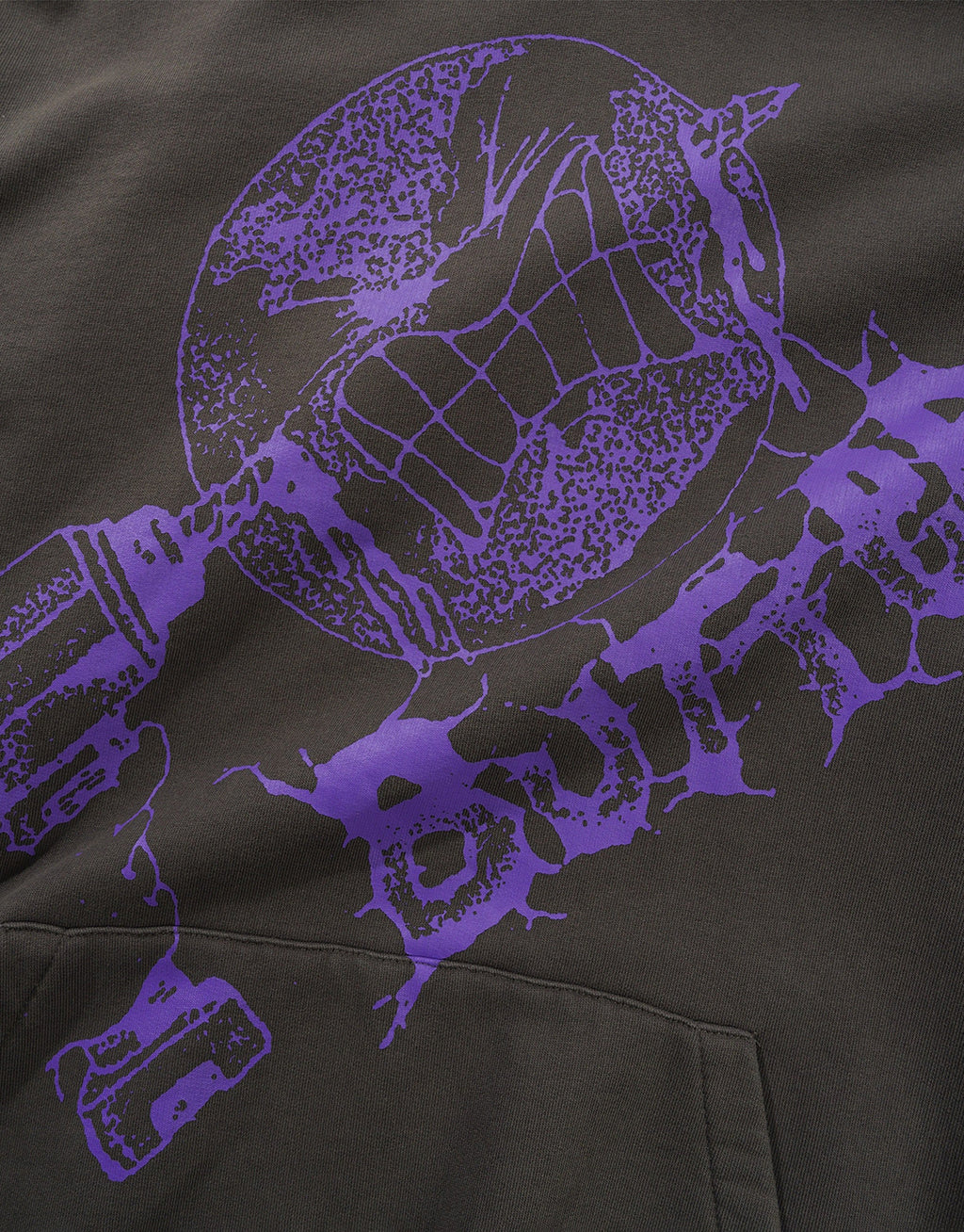 Drill Pullover Hoodie - Washed Dark Grey by Butter Goods - view 2