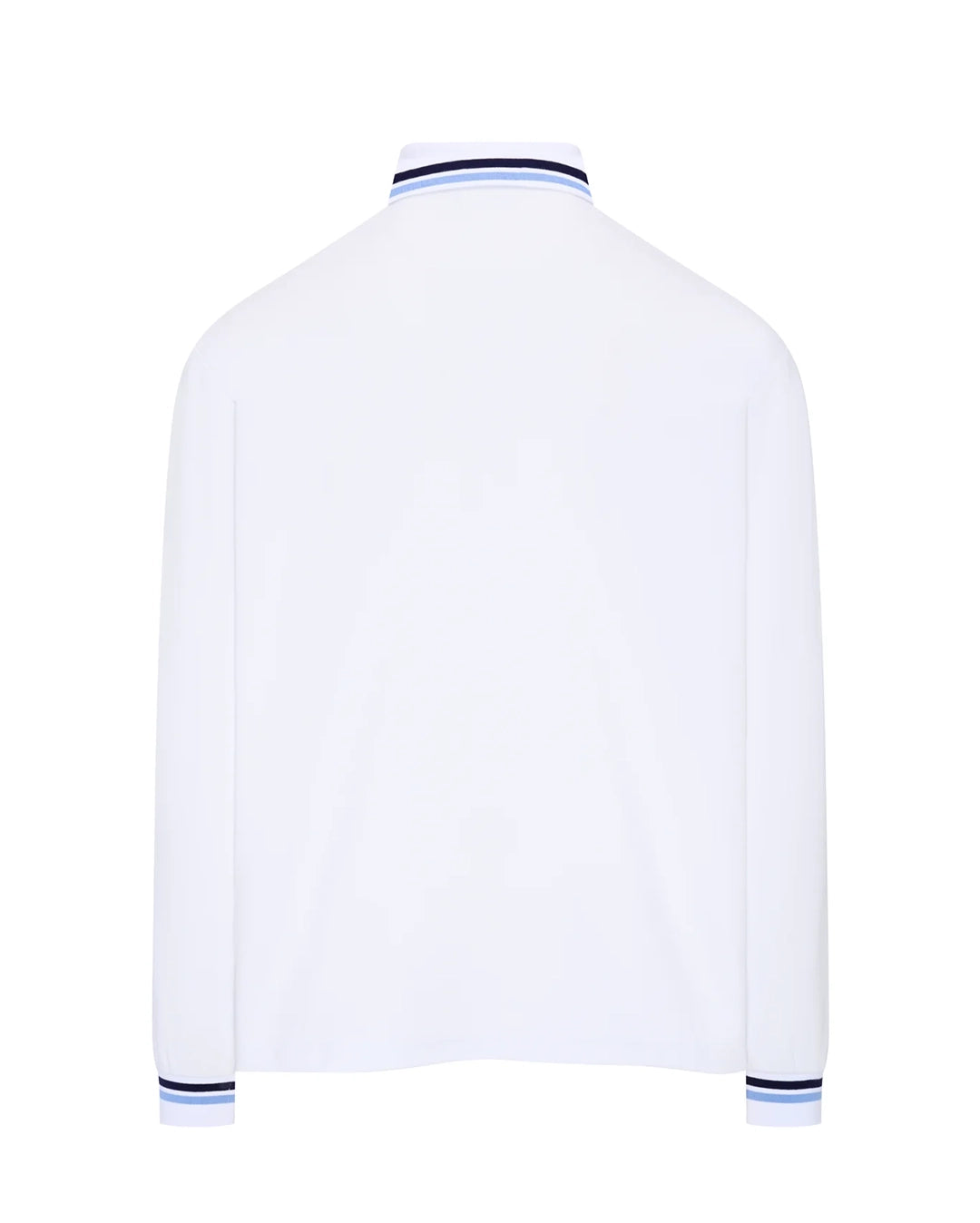 Long Sleeve Mid Weight Polo - Bright White
