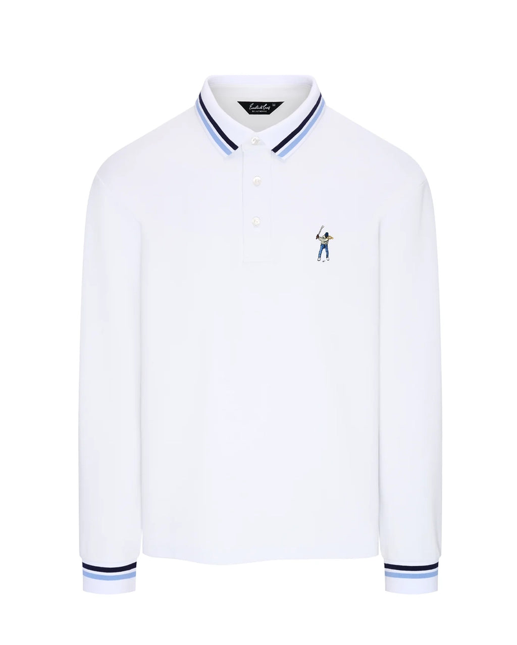Long Sleeve Mid Weight Polo - Bright White by Eastside Golf