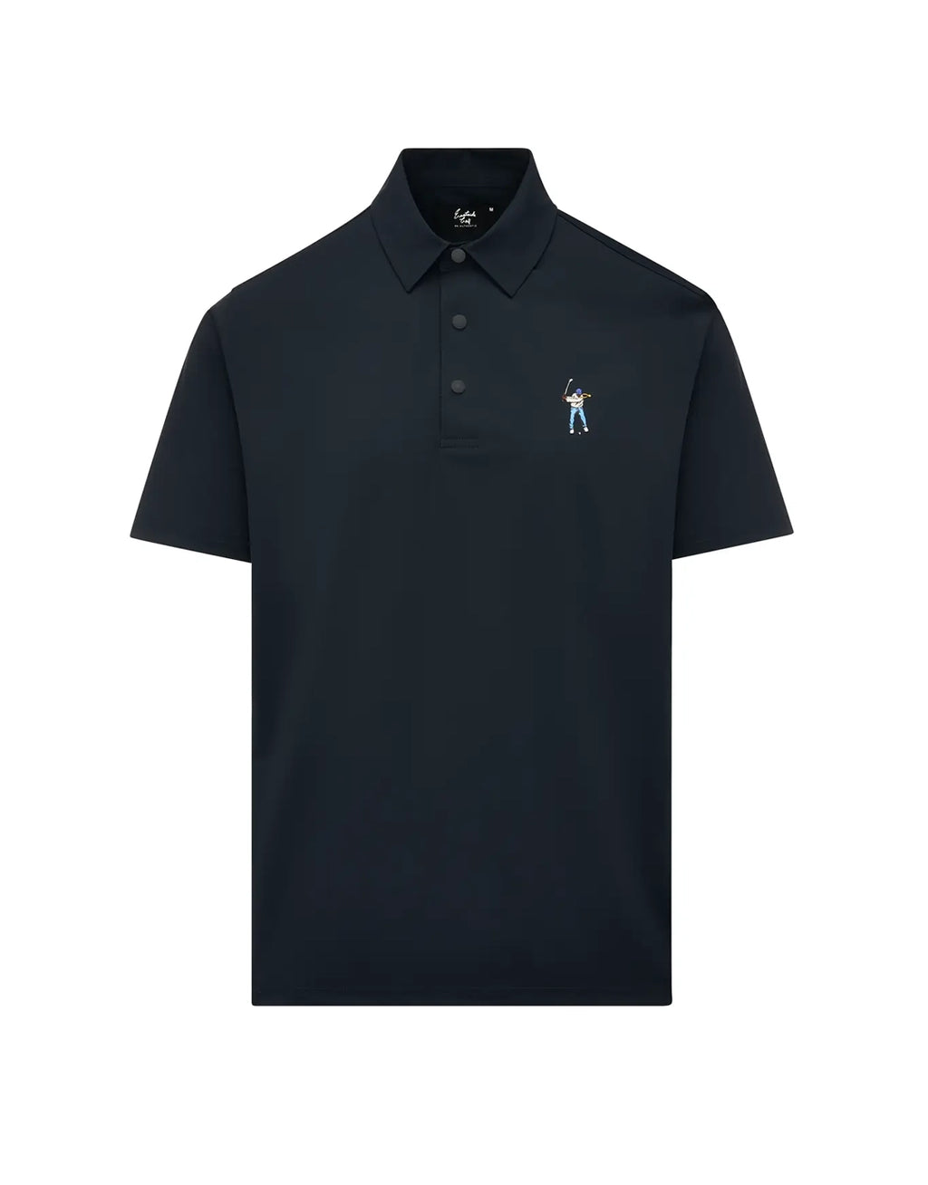 Snap Placket Polo - Black