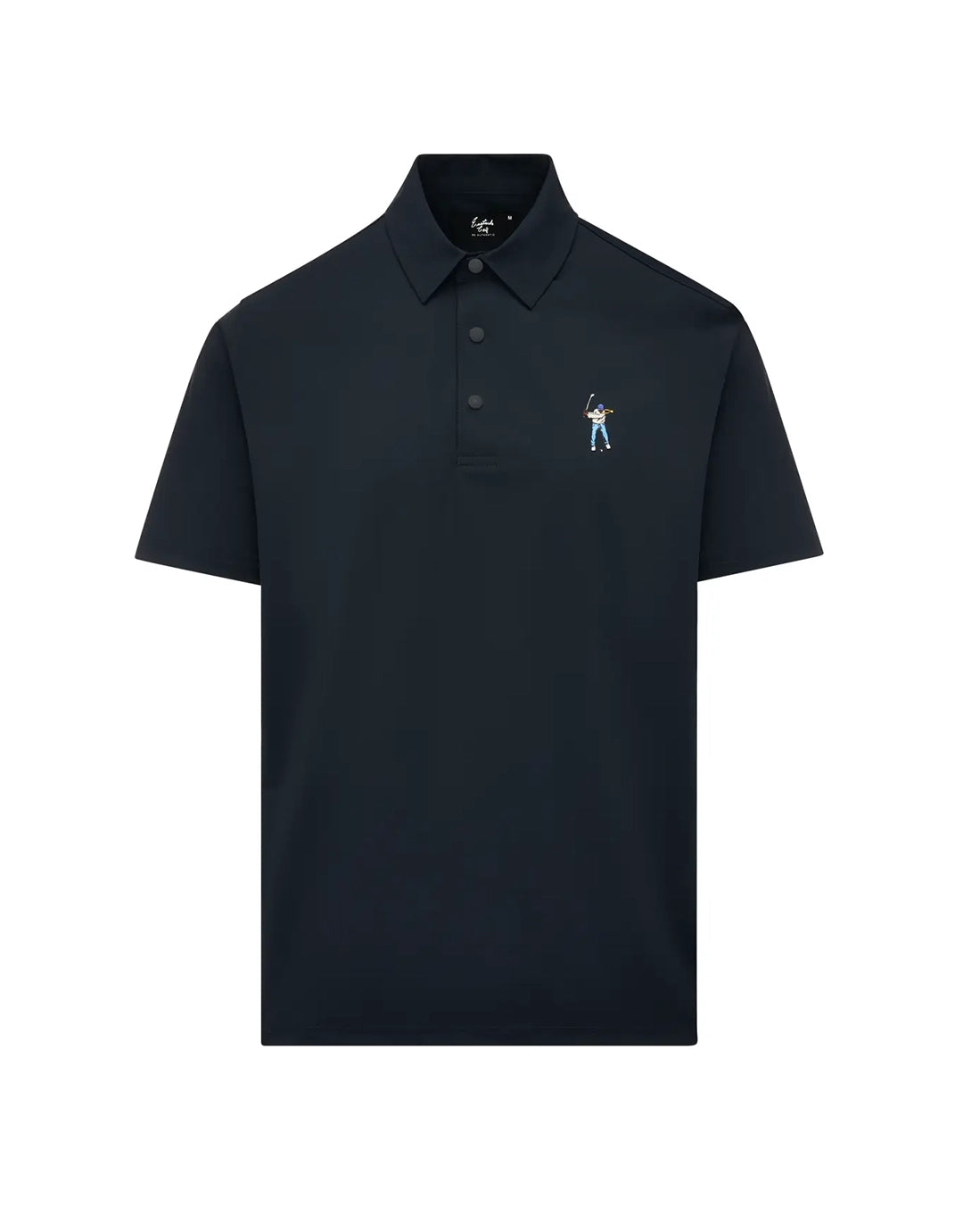 Snap Placket Polo - Black