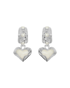 Elena Earrings - Silver Pearl by Mountain and Moon - view 4