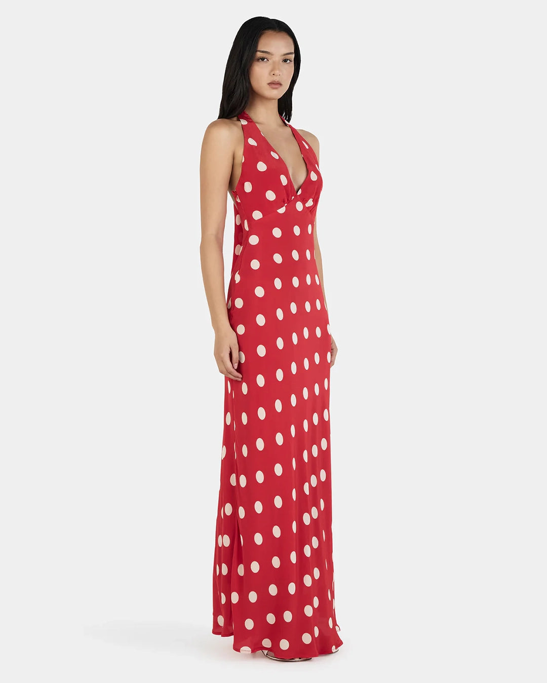 Elyse Maxi Dress - Red Polka