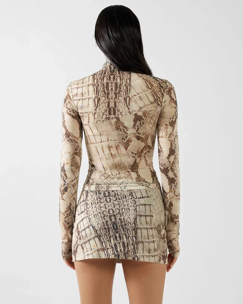 Ellio Long Sleeve Top - Scale Print