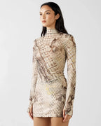 Ellio Long Sleeve Top - Scale Print by By Dyln