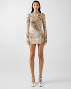 Ellio Long Sleeve Top - Scale Print by By Dyln - view 4