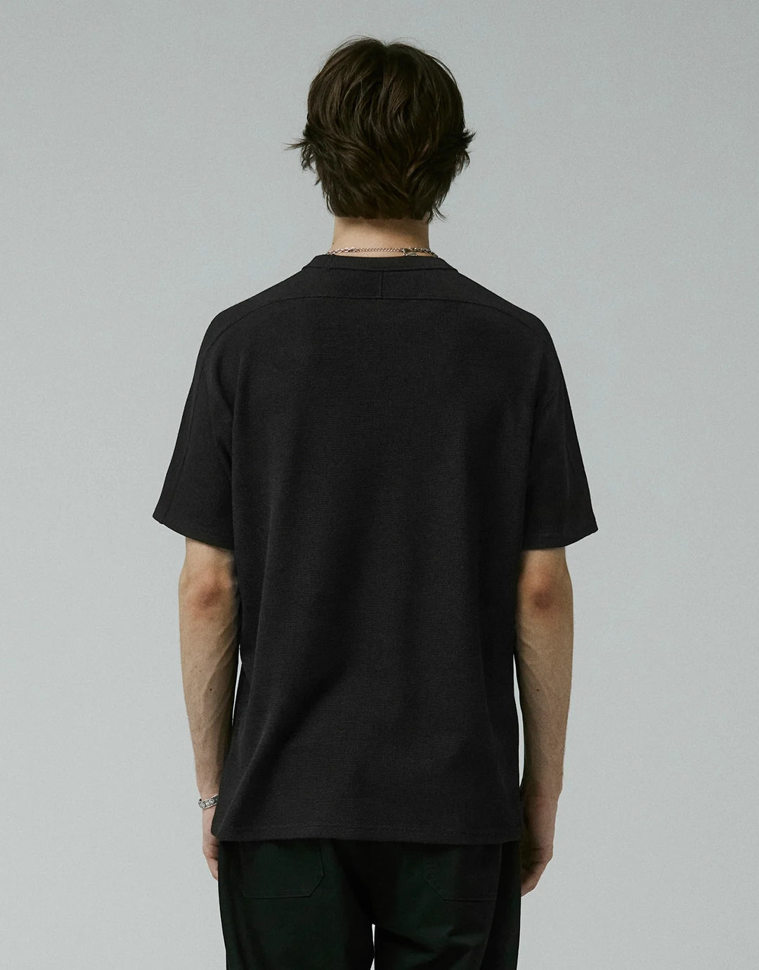 Franchise Waffle Short Sleeve T-Shirt - Black