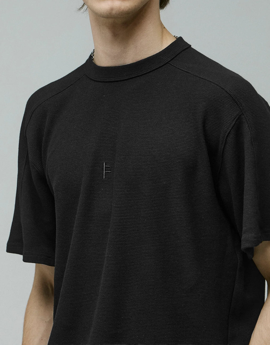 Franchise Waffle Short Sleeve T-Shirt - Black