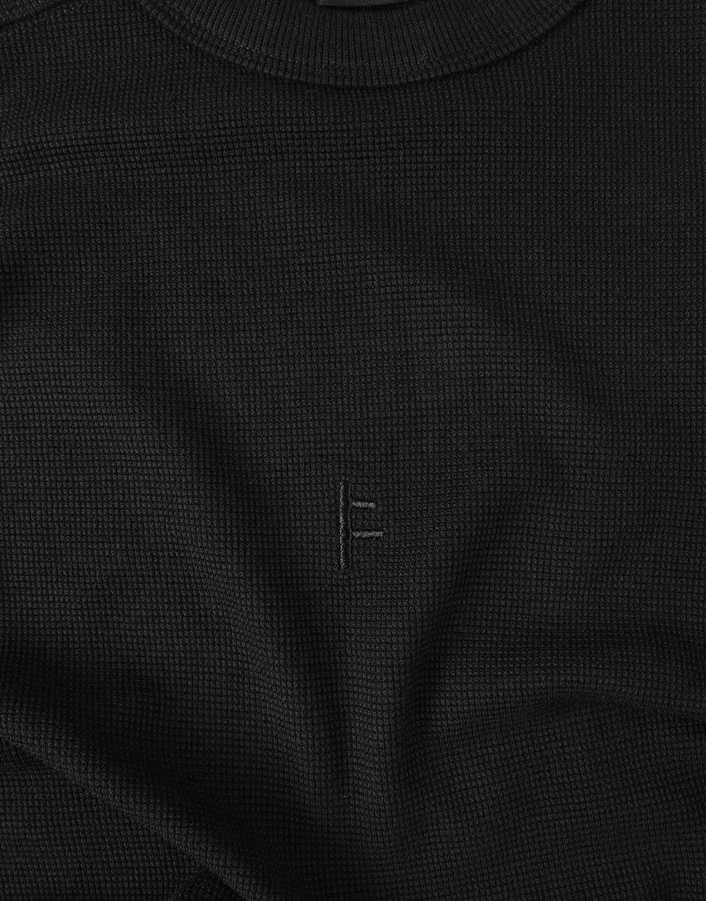 Franchise Waffle Short Sleeve T-Shirt - Black