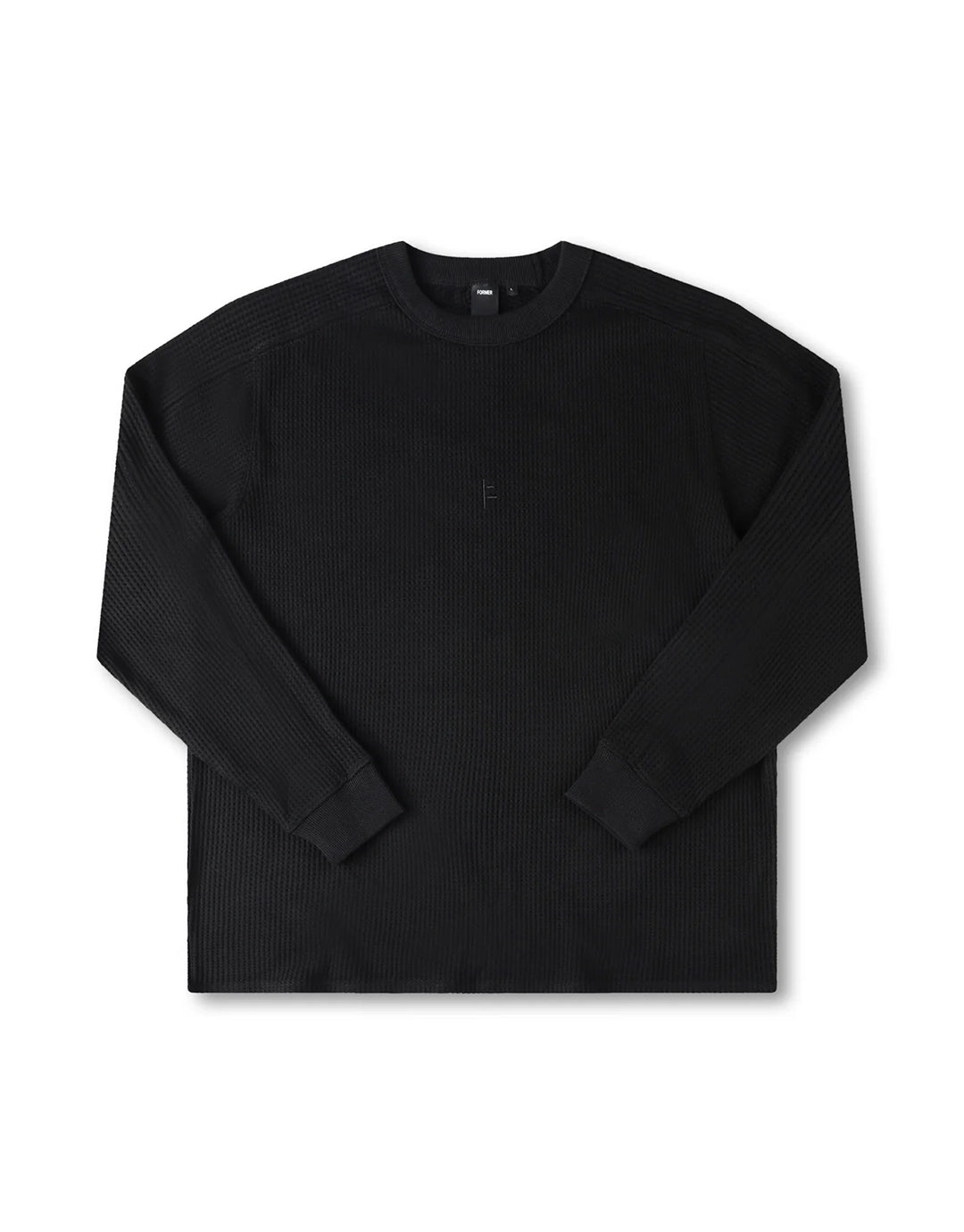 Franchise Waffle Long Sleeve T-Shirt - Black