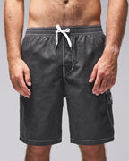 Swans Cargo 21" Swim Shorts - Black by Former - view 2