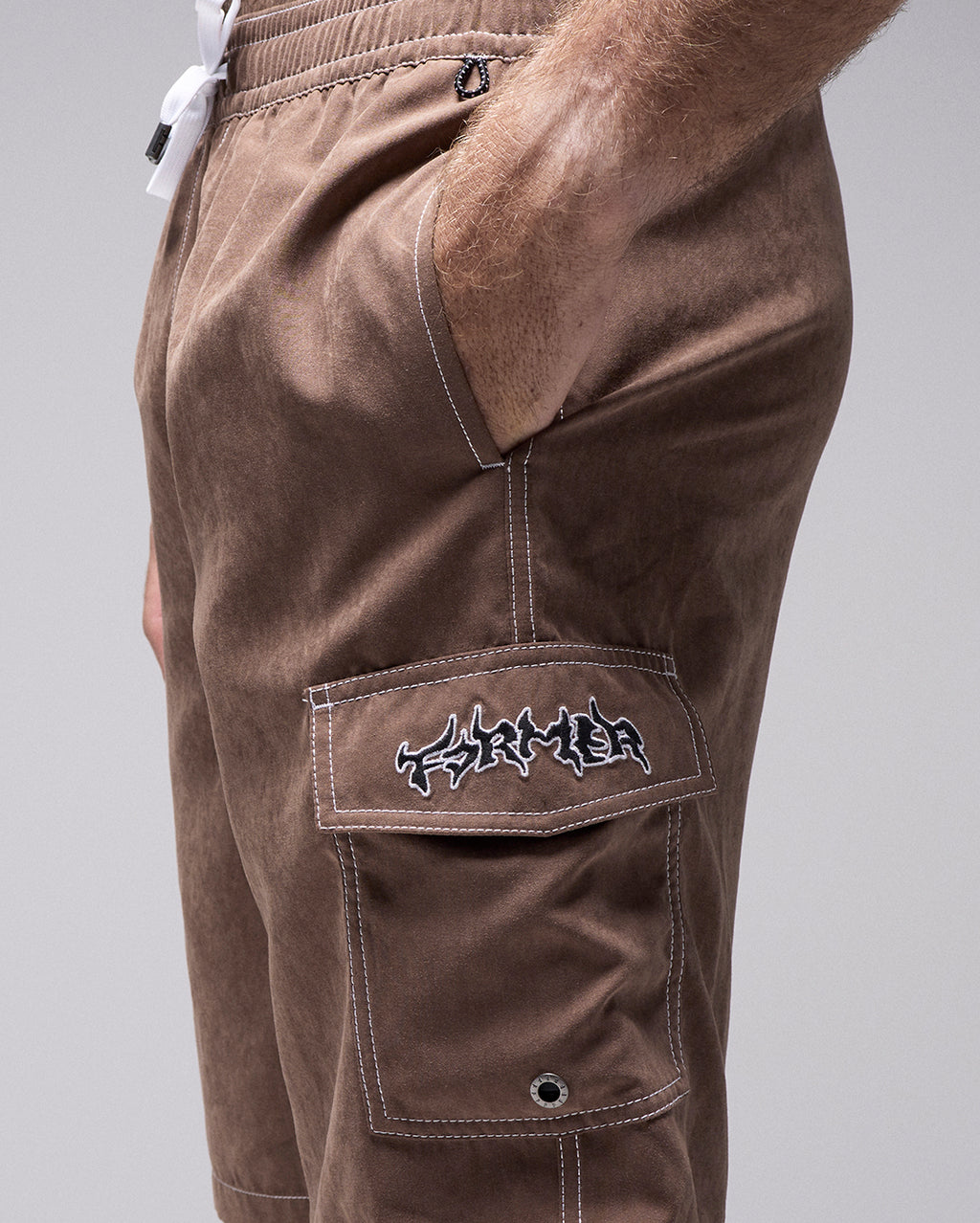 Swans Cargo 21" Swim Shorts - Chocolate