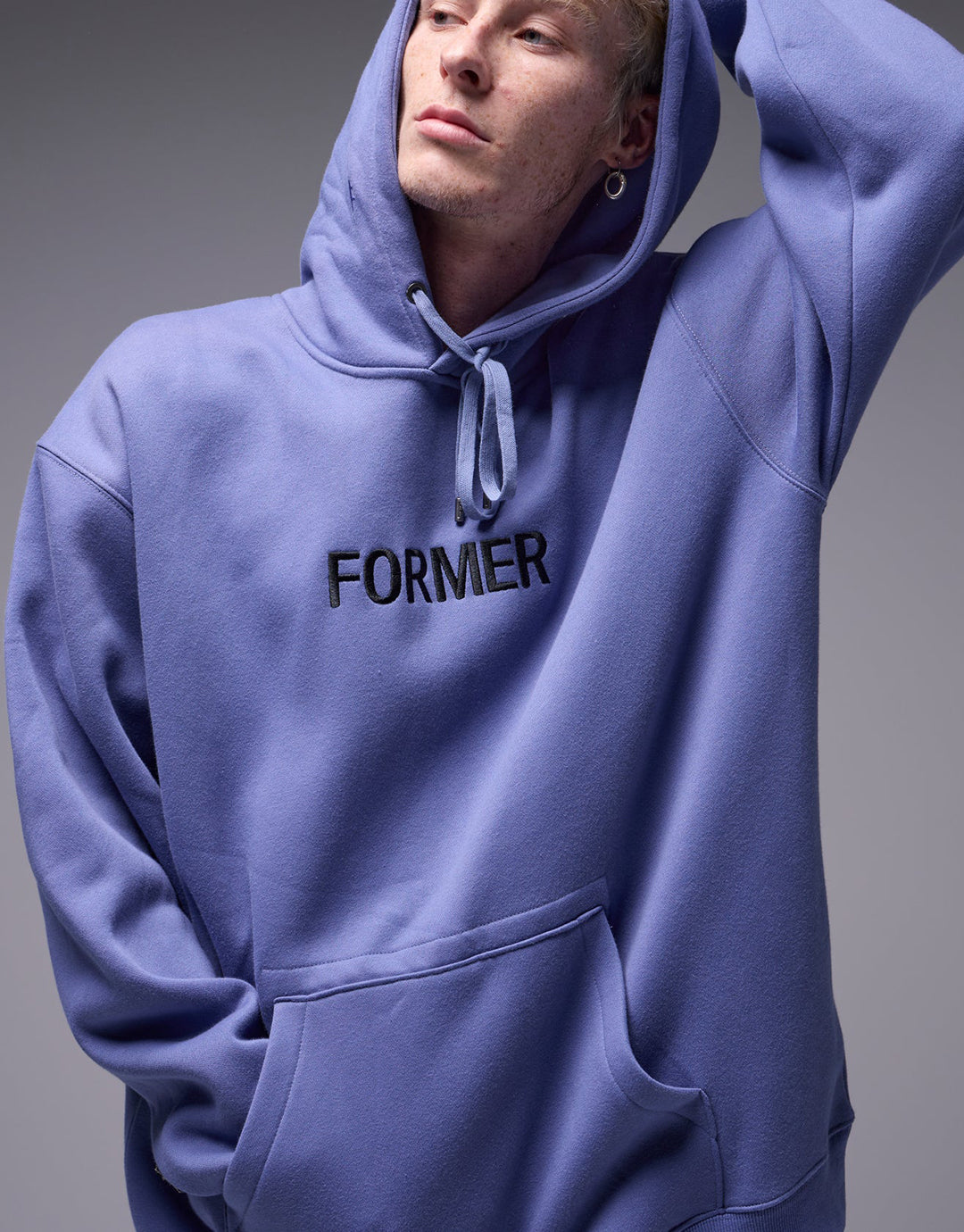 Legacy Embroidered Hoodie - Violet