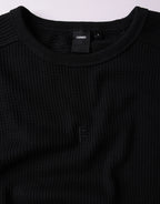 Franchise Waffle Long Sleeve T-Shirt - Black by Former - view 5