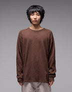 Franchise Waffle Long Sleeve T-Shirt - Chocolate by Former