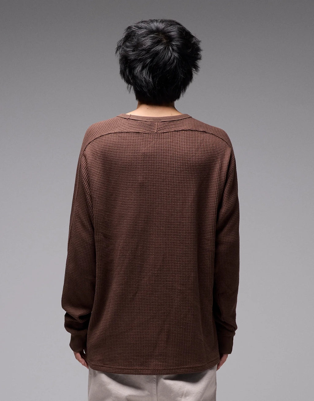 Franchise Waffle Long Sleeve T-Shirt - Chocolate