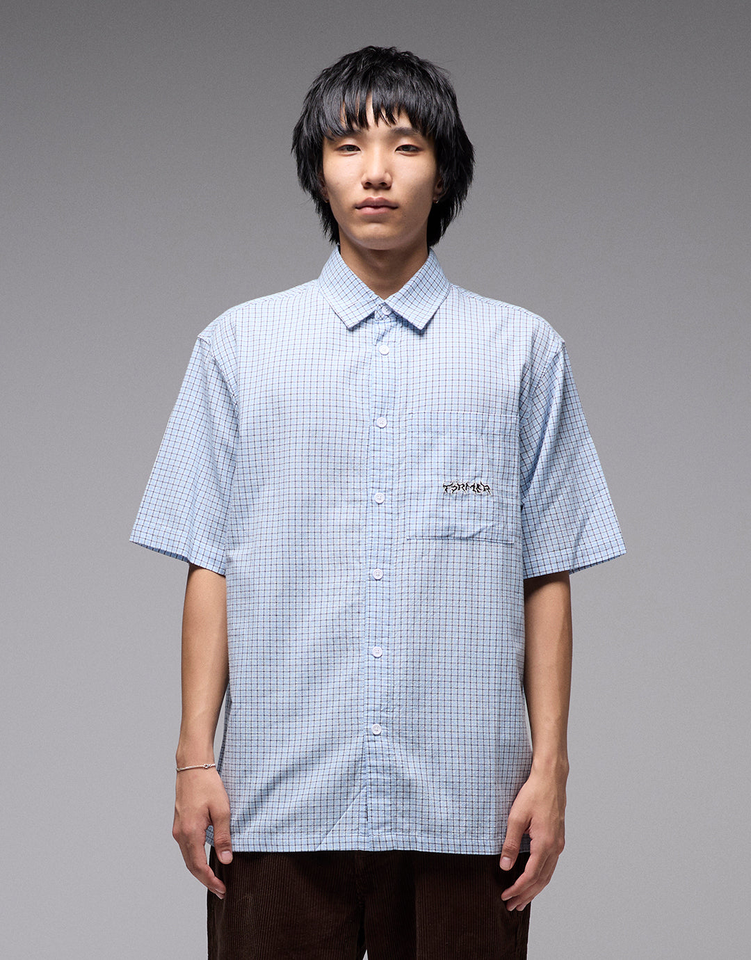 Vivian Check Short Sleeve Shirt - Blue