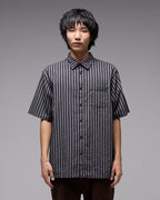 Reynolds Stripe Short Sleeve Shirt - Midnight by Former