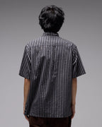 Reynolds Stripe Short Sleeve Shirt - Midnight by Former - view 2