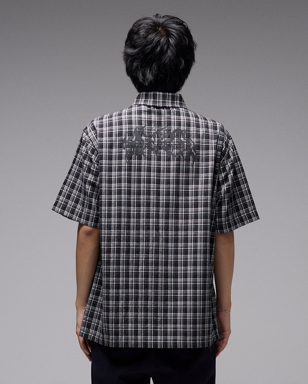 Vivian Praise Check Short Sleeve Shirt - Black