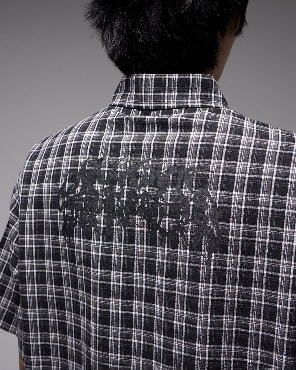 Vivian Praise Check Short Sleeve Shirt - Black