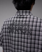 Vivian Praise Check Short Sleeve Shirt - Black by Former - view 3