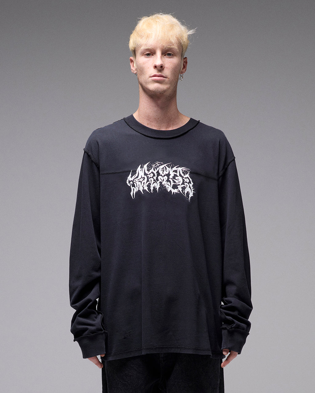 Praise Long Sleeve T-Shirt - Washed Black