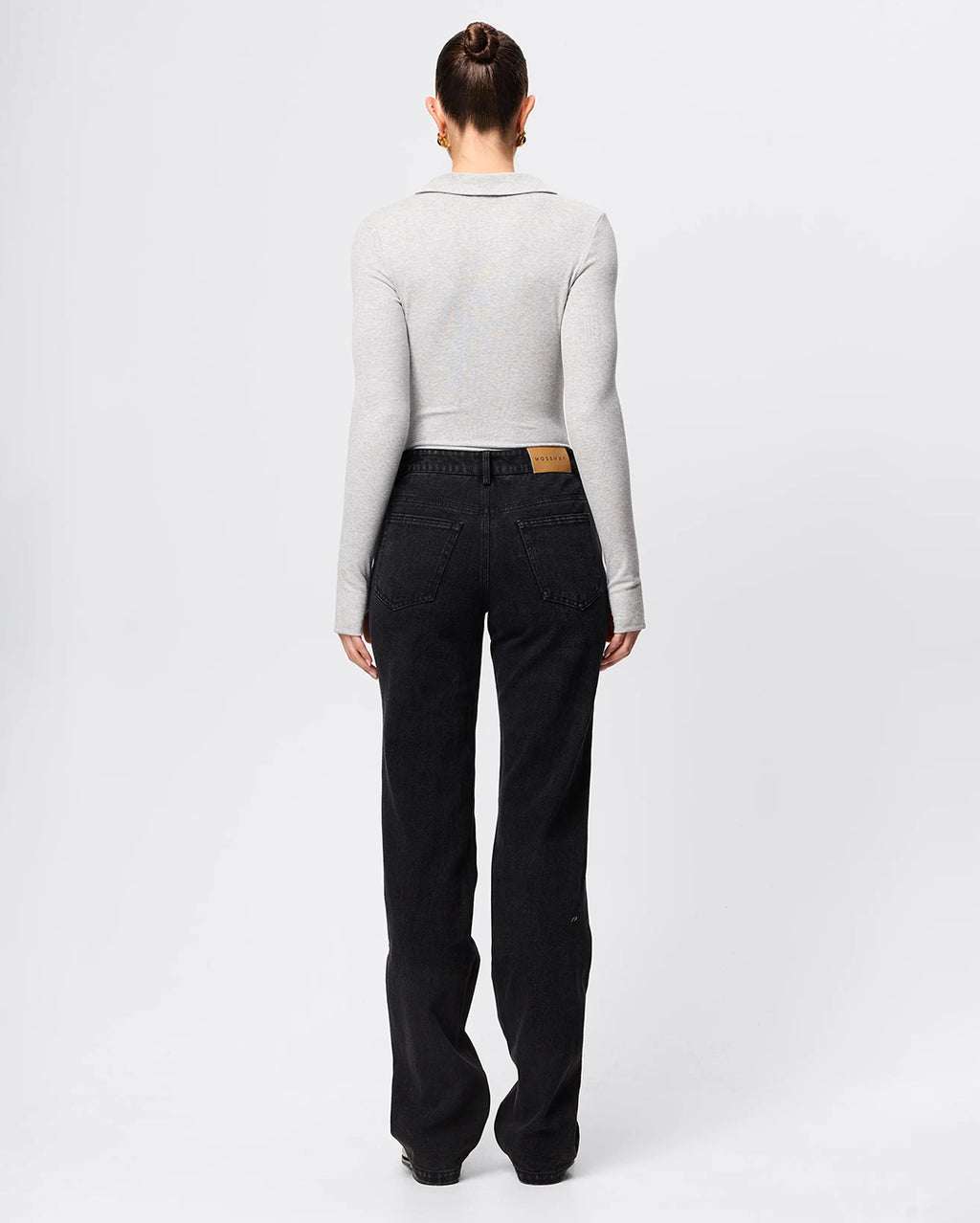 Florence Polo Top - Grey Marle