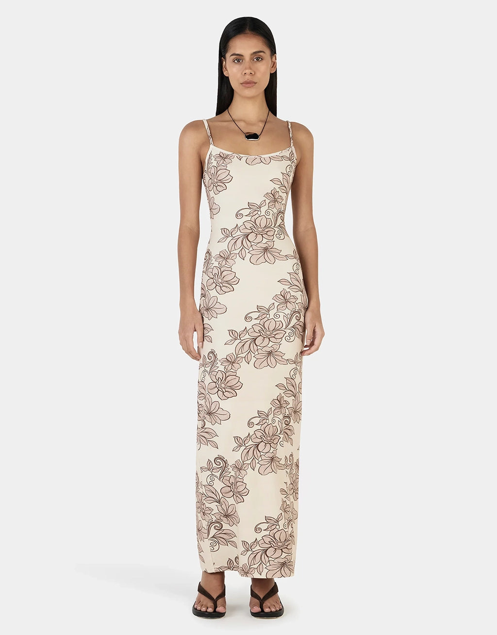 Gabrielle Maxi Dress - Rolling Waves Beige