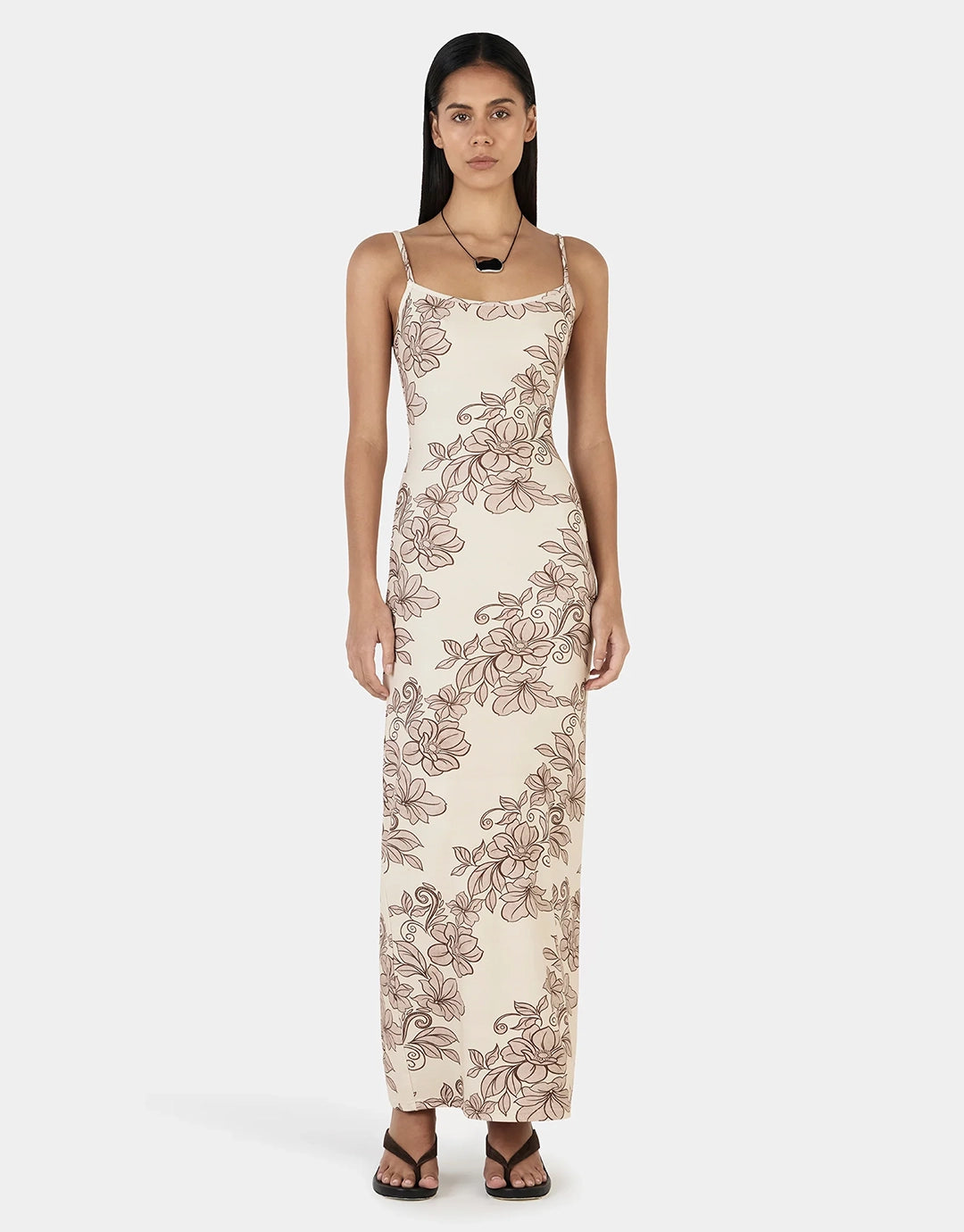Gabrielle Maxi Dress - Rolling Waves Beige