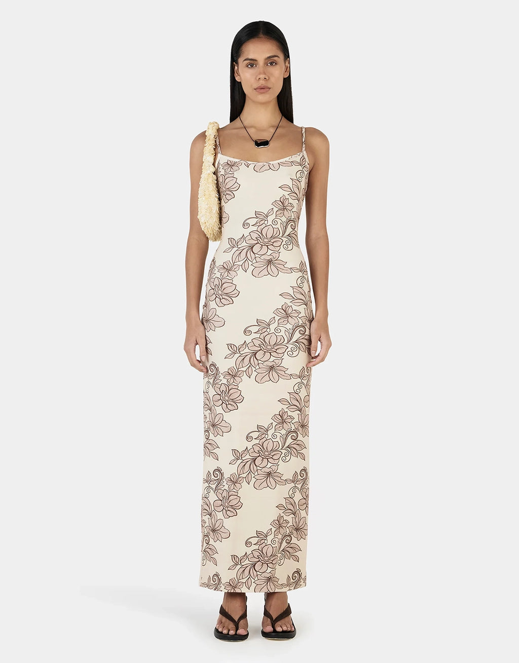 Gabrielle Maxi Dress - Rolling Waves Beige
