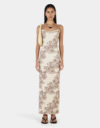 Gabrielle Maxi Dress - Rolling Waves Beige by Ownley - view 3