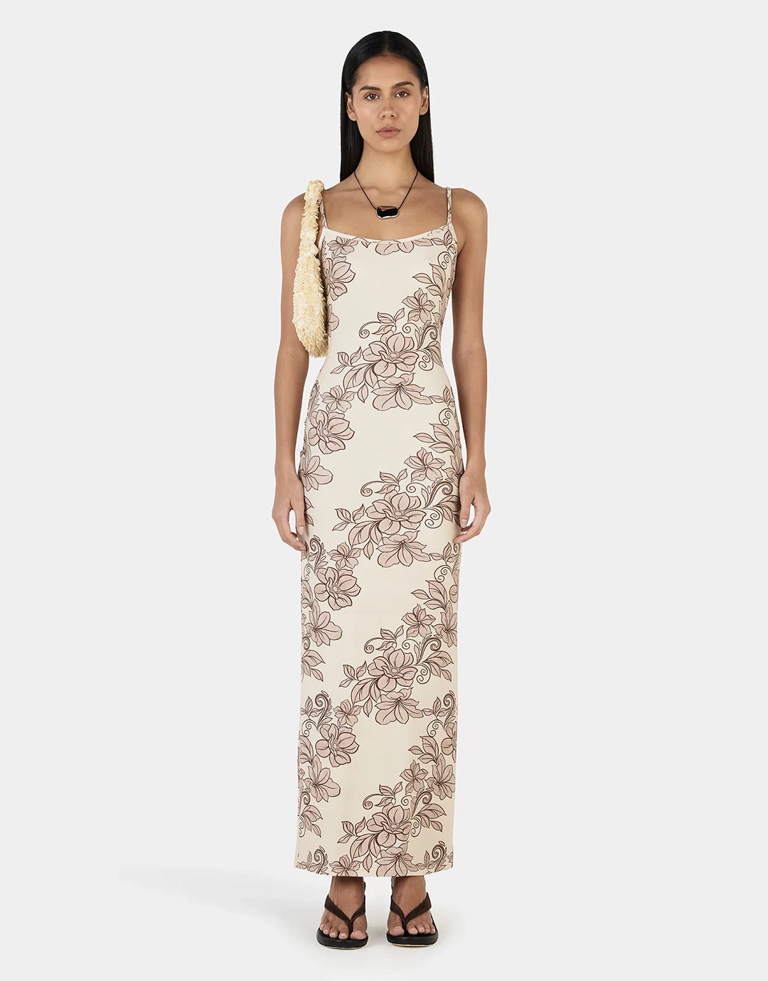 Gabrielle Maxi Dress - Rolling Waves Beige