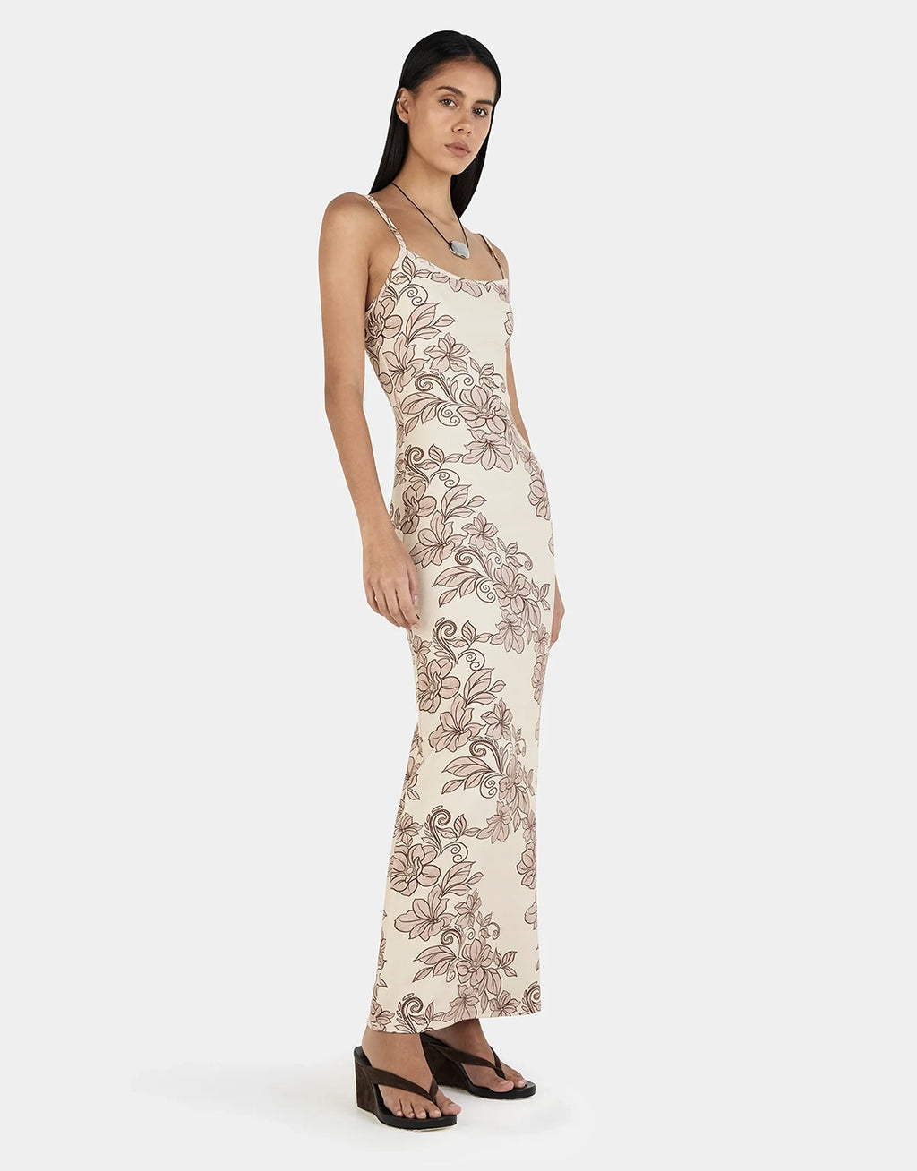 Gabrielle Maxi Dress - Rolling Waves Beige