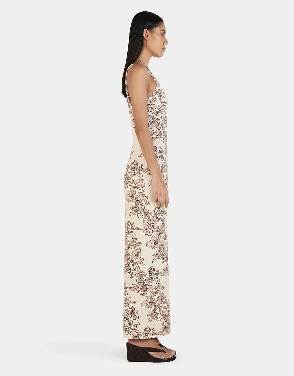 Gabrielle Maxi Dress - Rolling Waves Beige