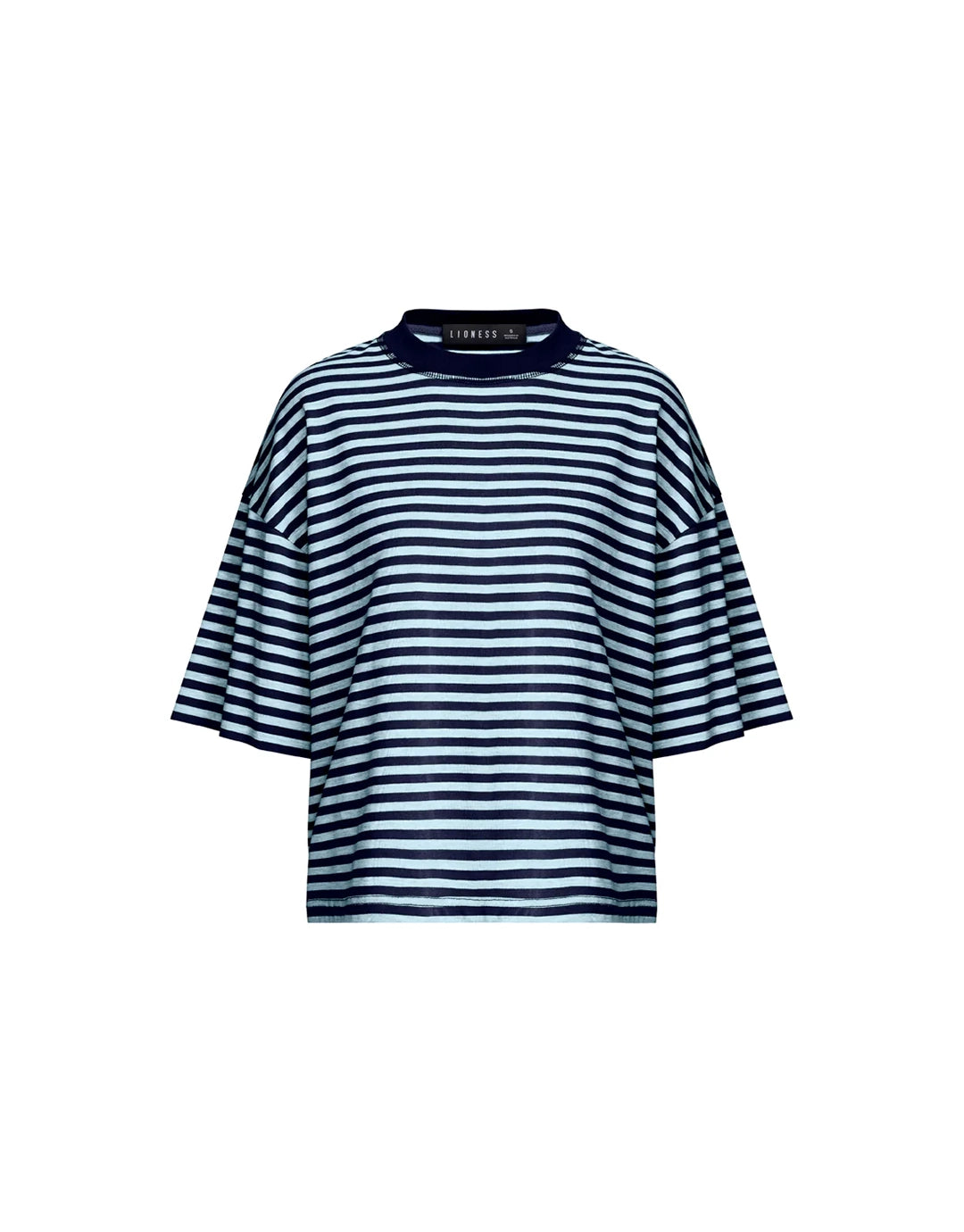 Bloom Short Sleeve Top - Navy Sea Stripe
