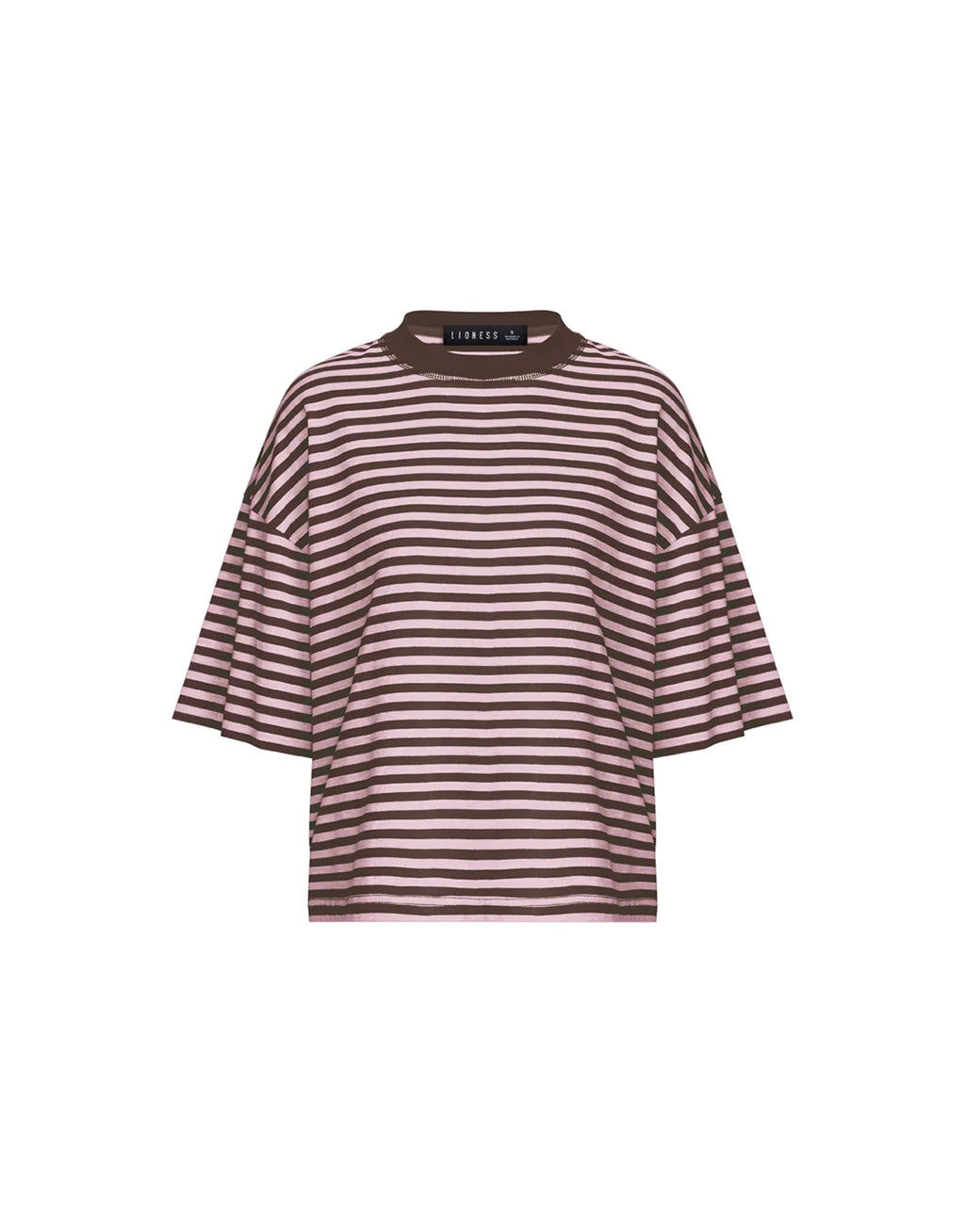 Bloom Short Sleeve Top - Chocolate Blush Stripe