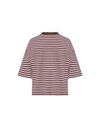 Bloom Short Sleeve Top - Chocolate Blush Stripe by Lioness - view 3