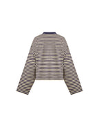 Bloom Long Sleeve Top - Beige Stripe by Lioness - view 8
