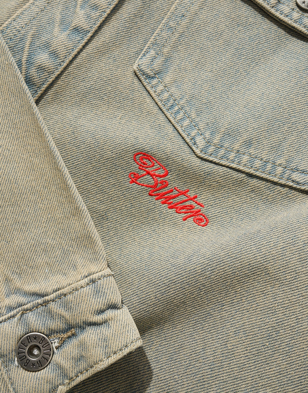 Garage Denim Jacket - Sunfade Blue by Butter Goods - view 3