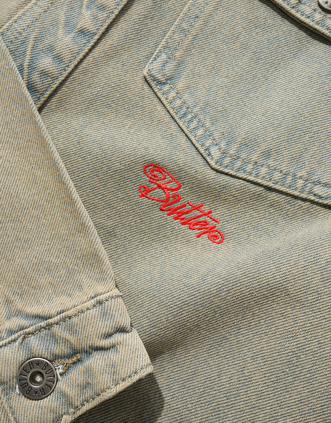 Garage Denim Jacket - Sunfade Blue by Butter Goods - view 3