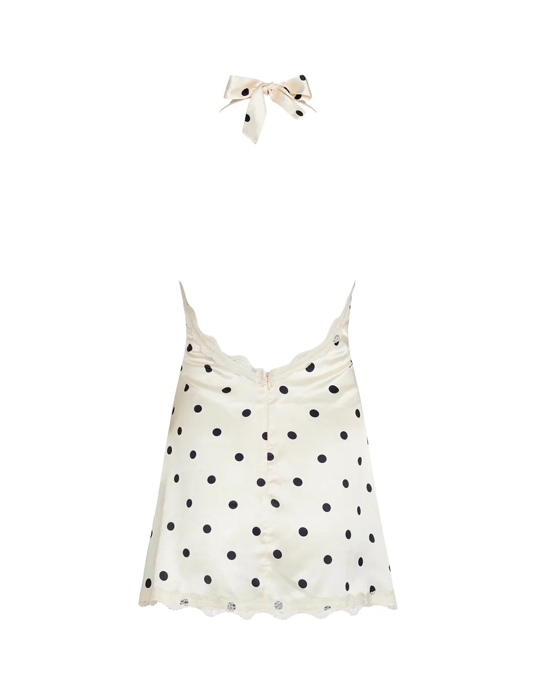 Stars Align Mini Dress - Cream Polka