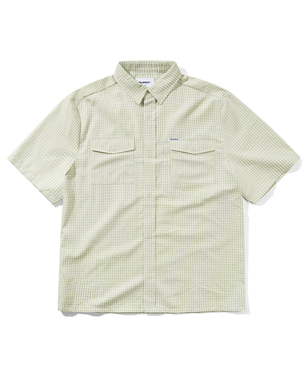 Grid Short Sleeve Shirt - Green by Butter Goods