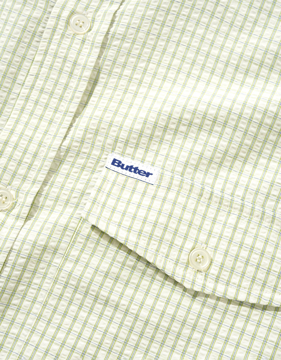 Grid Short Sleeve Shirt - Green by Butter Goods - view 2