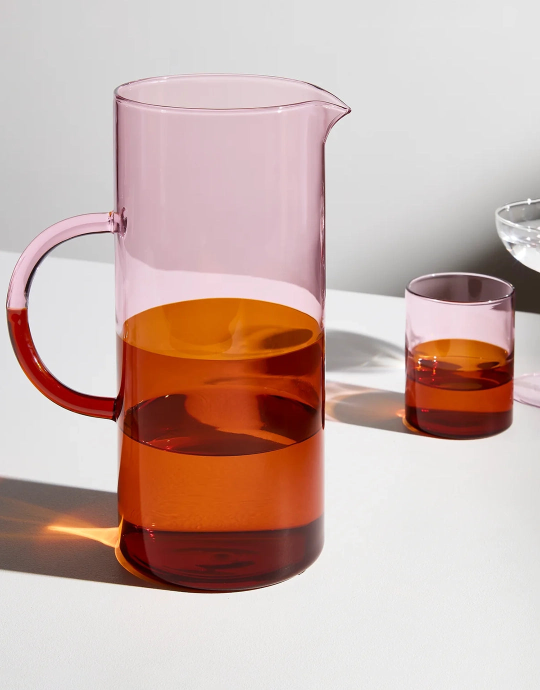 Two Tone Pitcher - Pink / Amber