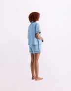 Short Sleeve Sleep Shirt - Iced Chocolate by Hommey - view 4