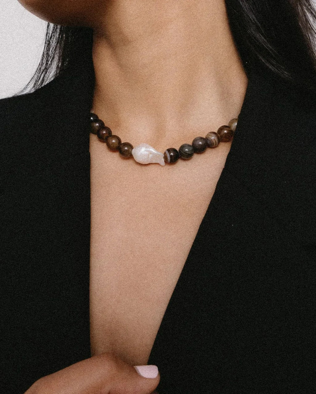 Ophelia Necklace - Brown